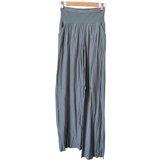 Rick Owens Pants - Rick Owens Lilies Forever Bias Hollywood Wide Leg Pants Steel Blue Viscose US 4
